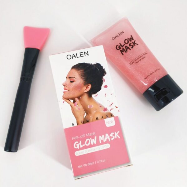 Hot Sale Private Label Lightening Pink Glitter 3 Pink Glitter Glow Face Mask 60ml